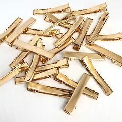 45mm Gold Alligator Hair Clips with Teeth
