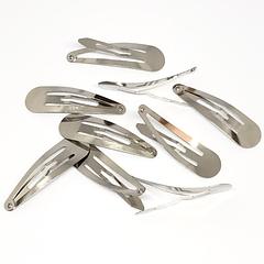 48mm Silver Snap Hair Clips