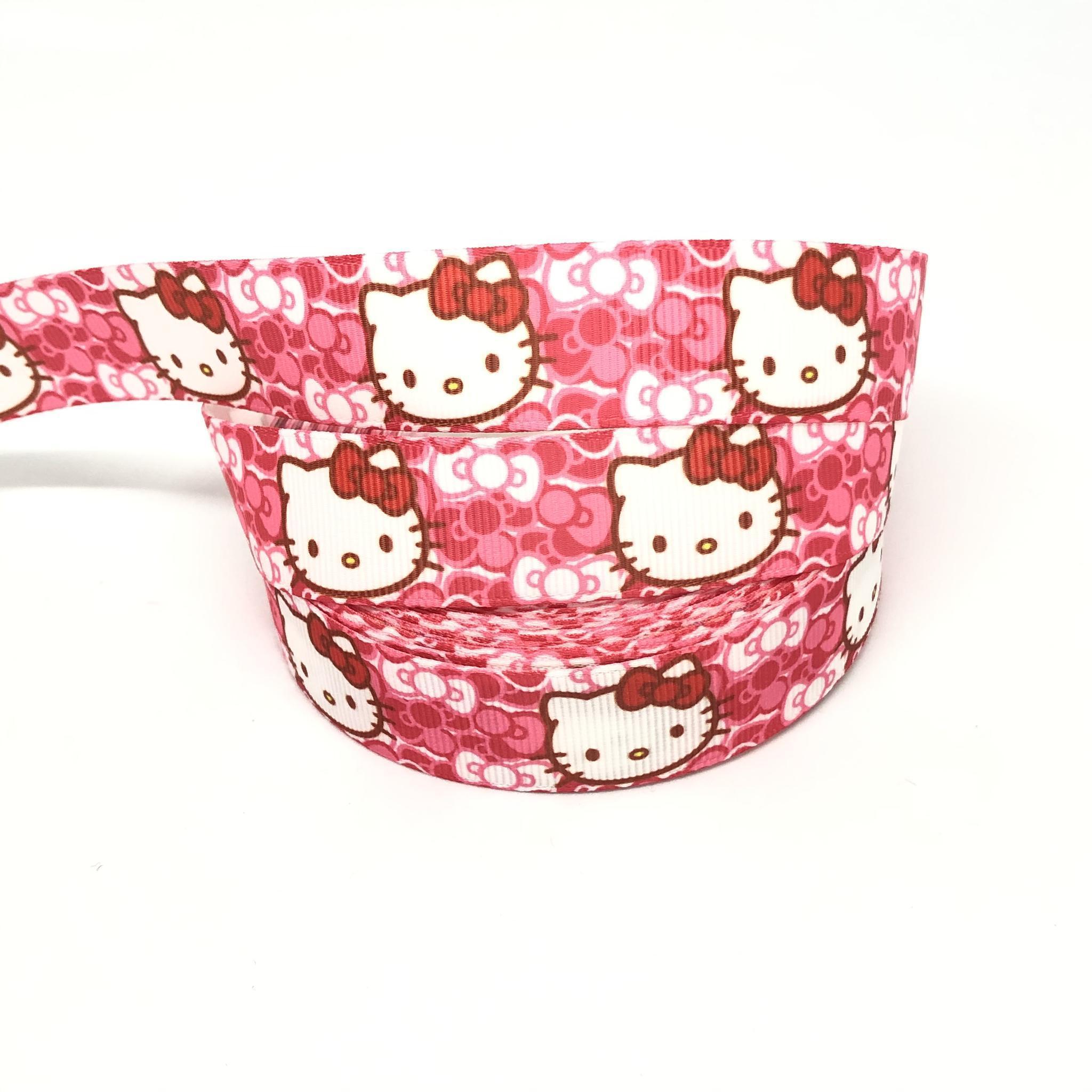 22mm Hello  Kitty  Grosgrain Ribbon   Love Safiya Craft Supplies