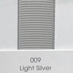 10mm Light Silver Grosgrain Ribbon