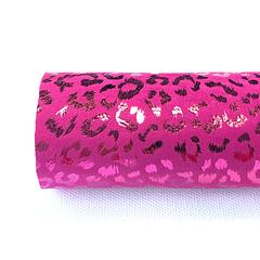 Hot Pink Velvet Leopard Animal Sheet THIN