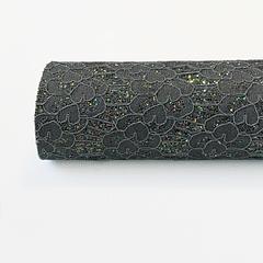 Black Lace Glitter Sheet
