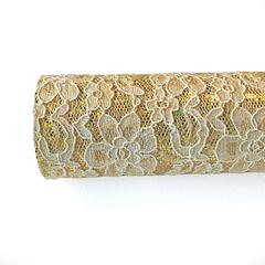 Gold Metallic Lace Glitter Sheet