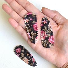 Brown Florals Snap Clip Cover
