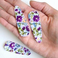 Purple Florals Snap Clip Cover