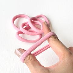10 pcs Pink Nylon Hair Ties