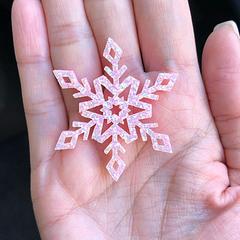 Blush Pink Snowflake x5