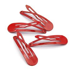 50mm Red Snap Hair Clips