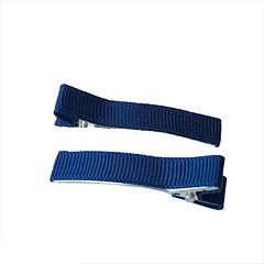 10x 47mm Lined Double Prong Alligator Clips - Navy