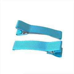 10x 47mm Lined Double Prong Alligator Clips - Turquoise
