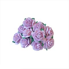 Lilac Mulberry Paper Flowers Open Roses