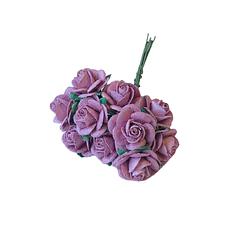 Dark Lilac Mulberry Paper Flowers Open Roses