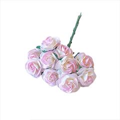 Two Tone Baby Pink/Ivory Open Roses