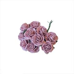 Dusty Pink Mulberry Paper Flowers Open Roses
