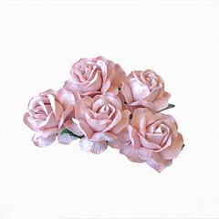 Pale Pink Mulberry Paper Flowers Wild Roses 4cm