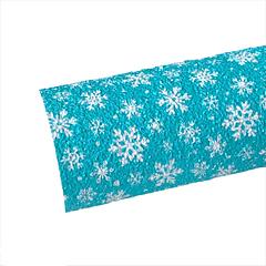 Turquoise with Snowflakes Chunky Glitter Sheet