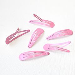 50mm Geranium Pink Snap Hair Clips
