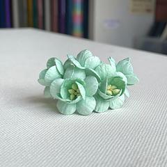 Mint Green Mulberry Flowers Cherry Blossom 2.5cm