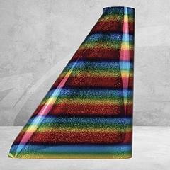 Soft Metallic HTV - Galaxy Rainbow Multi Stripe