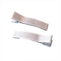 10x 47mm Lined Double Prong Alligator Clips - Pale Pink