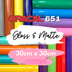 ORACAL 651 Gloss & Matte 30cm x 30cm