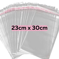 100pcs 23cm x 30cm Self Seal Resealable Plastic Bag