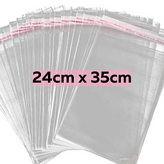 100pcs 24cm x 35cm Self Seal Resealable Plastic Bag