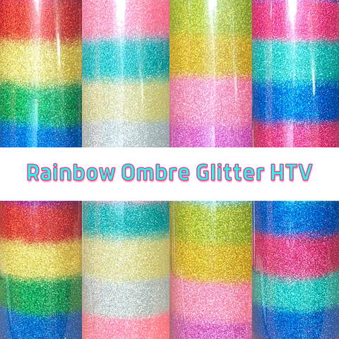 Rainbow Ombre Glitter HTV