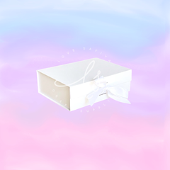 White Magnetic Box with Ribbon - Small