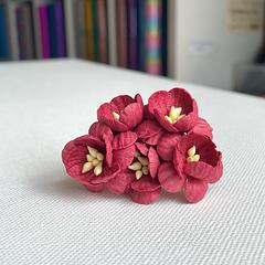 Red Mulberry Flowers Cherry Blossom 2.5cm