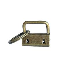 10x 25mm Antique Brass Key Fob Tail Clip